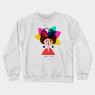 Frida kahlo mexican artist feminism feminist colorful flowers viva la vida Crewneck Sweatshirt